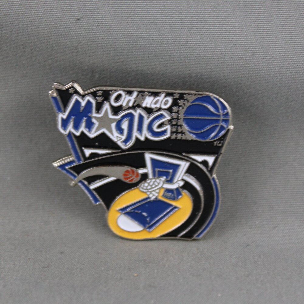 Oralnd Magic Pin (VTG) - Basketball Court Graphic - Stamped Pin